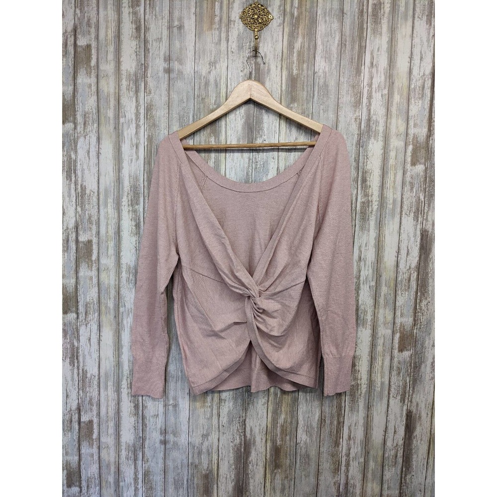 Victoria’s Secret Sport Twist Open Back Sweater Long Sleeve Pink Size M NWT $65